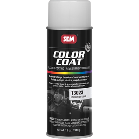 SEM Interior Color Coating Spray Paint, Low Luster Clear #13023