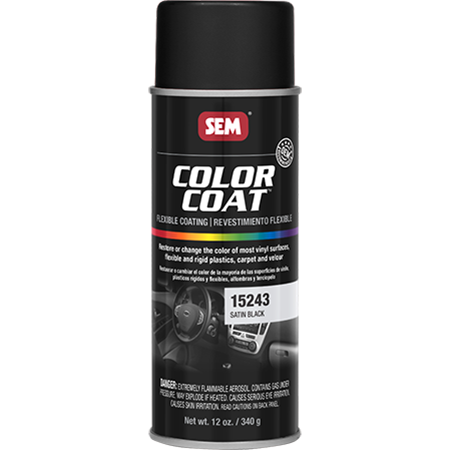 SEM Interior Color Coating Spray Paint, Satin Black #15243