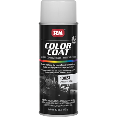SEM Interior Color Coating Spray Paint, Low Luster Clear
