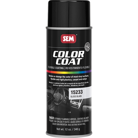 SEM Interior Color Coating Spray Paint, Gloss Black