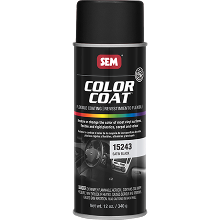 SEM Interior Color Coating Spray Paint, Satin Black