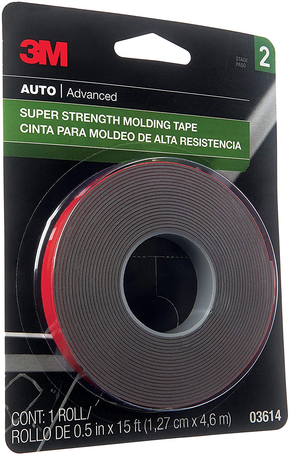 3M Super Strength Molding Tape - 1/2" x 15 ft