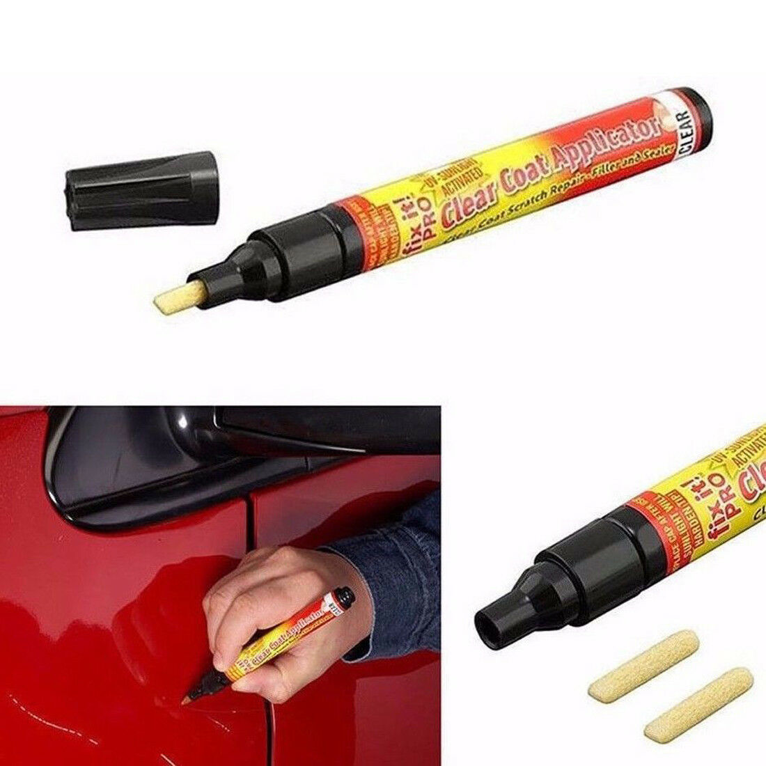 Fix it Pro Clear Coat Applicator Scratch Repair Pen Filler and Sealer